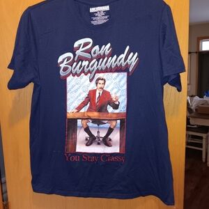 Mens Size XL, Anchorman Black Graphic T-Shirt